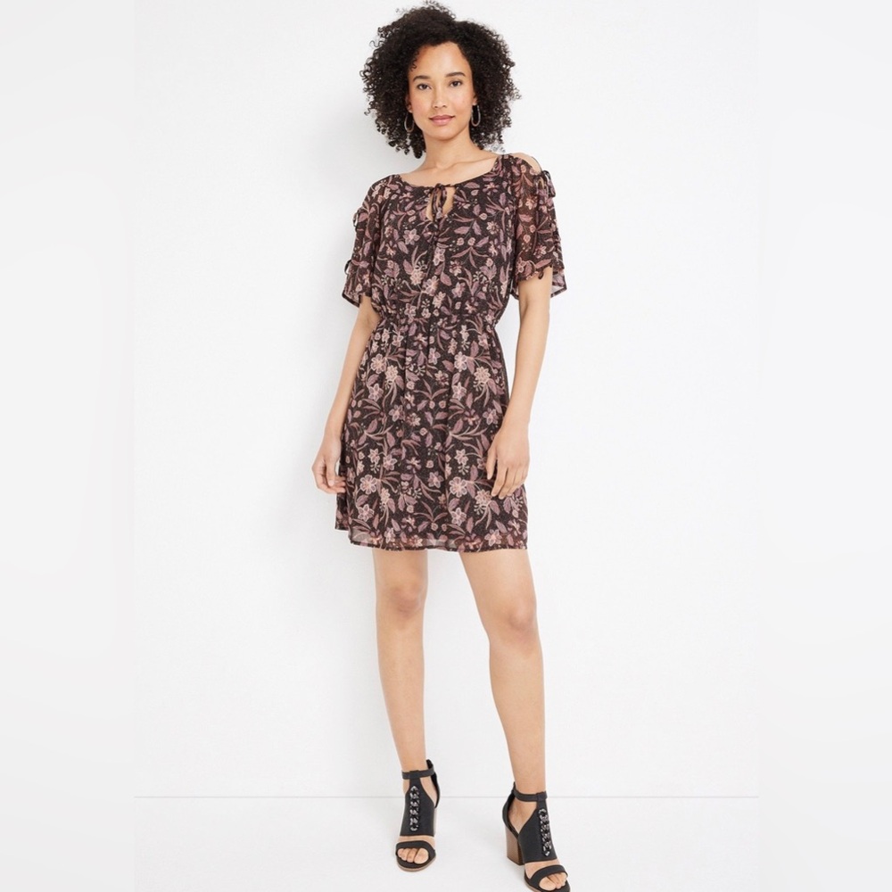 Maurices Floral Cold Shoulder Women's Dress